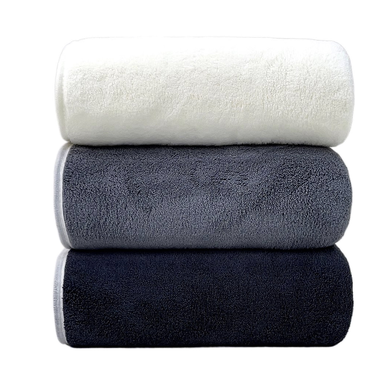 Picture of Wholesale coral fleece bath towel three adult household bath large towel than pure cotton absorbent cross-border supply