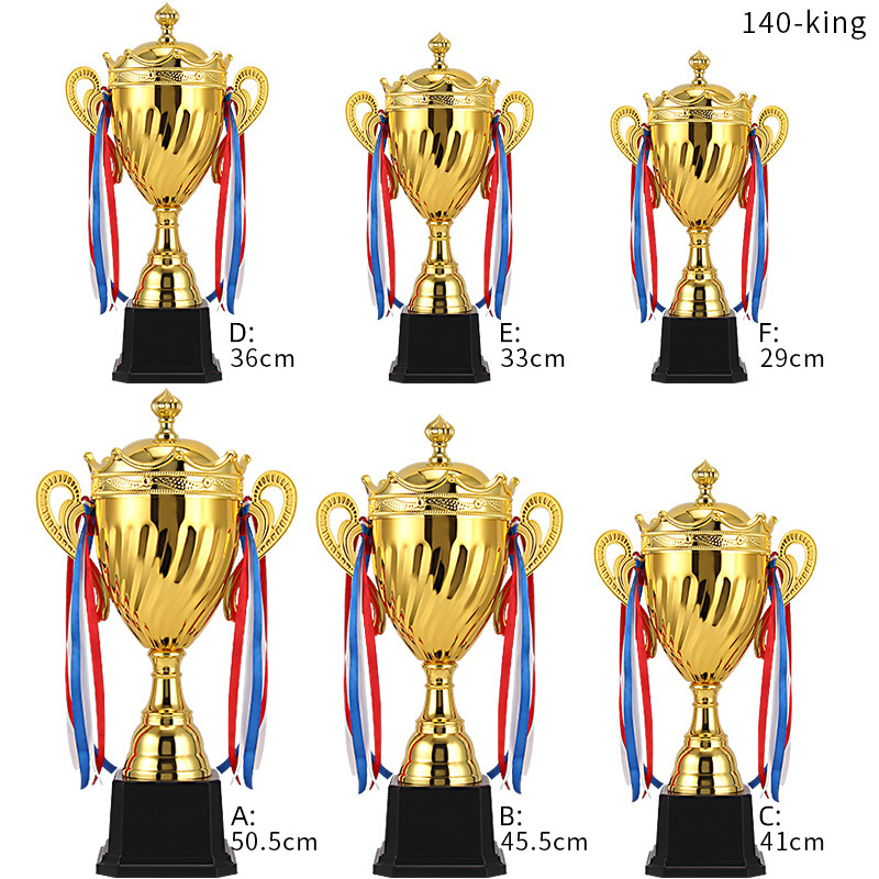 Picture of Universal metal crown trophy Sports Basketball football crown trophy binaural Gold Cup with lid logo can be added
