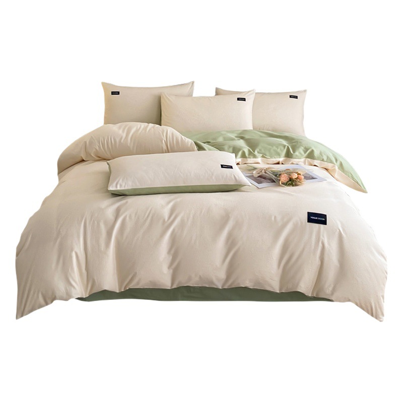 Four-piece bed set 100% cotton quilt cover bed sheet three-piece set 2024 New quilt cover bedspread bedding 4
