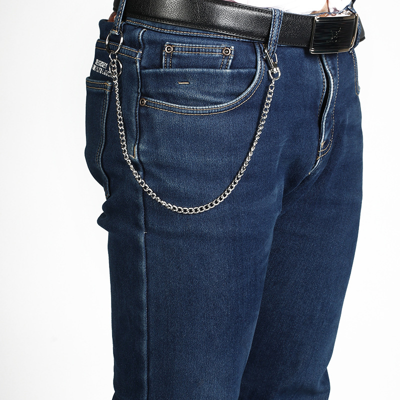 38cm Hip Hop Punk Metal Ring Pants Chain Stage Performance Waist Chain Jeans Pants Chain Long Keychain Chain