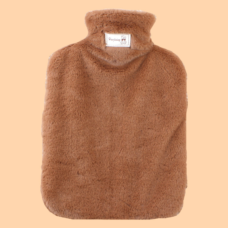 Picture of Cross-Border Spot Logo Thickeneded Plush Cloth Cover Hand Warmer Bag Hot Water Bag Filled with Water Hot Water Bag Hand Warmer Pvc