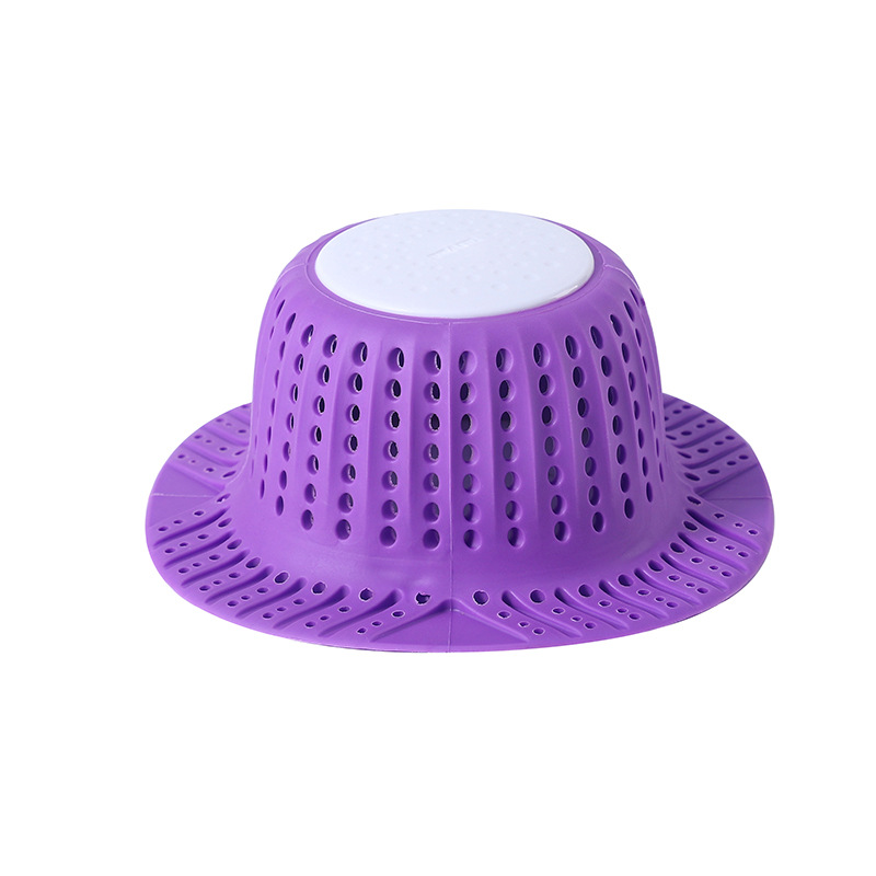 Picture of Sink anti-clogging silicone floor drain cover bathroom drain hair anti-clogging filter sewer filter
