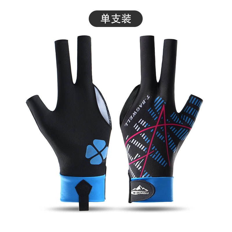 Picture of Billiards Gloves Exposed Three-Finger High Elastic Breathable Lightweight Snooker Billiard Gloves Non-Slip Left Hand Single for Men and Women