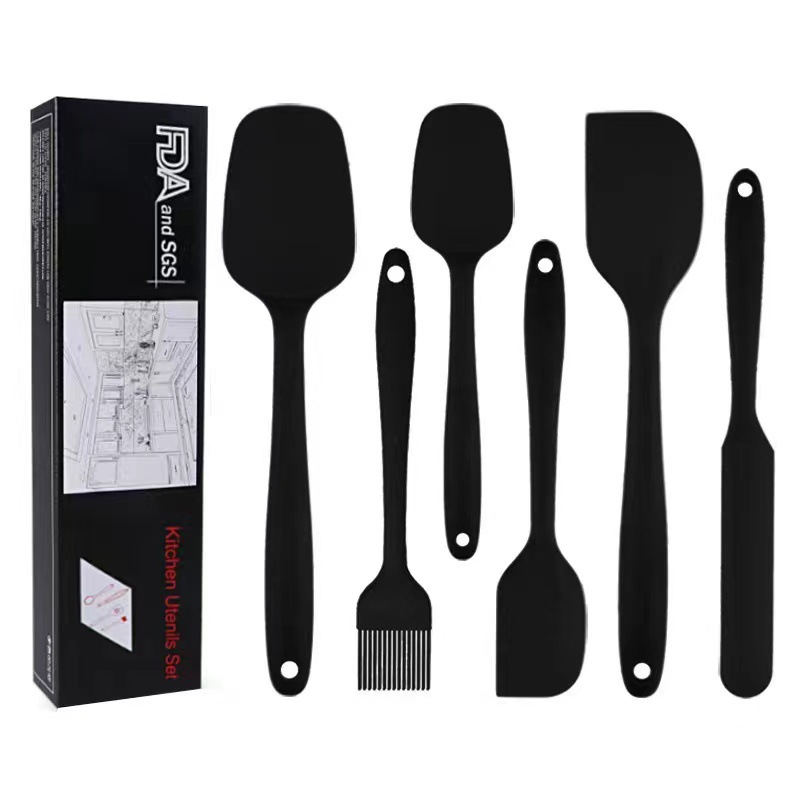 Picture of In stock kitchen baking cream Spatula Silicone six-piece baking scraper silicone brush baking suit small scraper