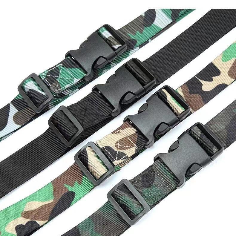 Student Military Training Camouflage Belt Outdoor Leisure Summer Camp Belt Fashion Printed Metal Free Lazy Belt Belt
