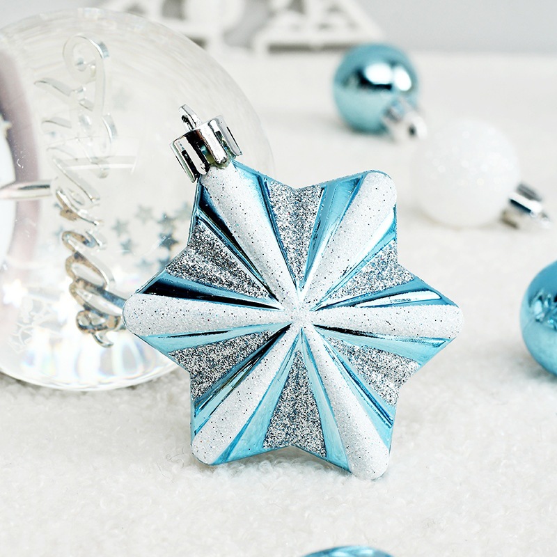 Picture of Cross-border New Christmas Decorations House Painted Christmas Ball suit Gift Bag Christmas Tree Pendant