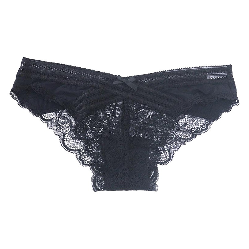 European and American Sexy Transparent Lace Underwear Women's Cross Design Lightweight Breathable Temptation T Pants New Women's Briefs
