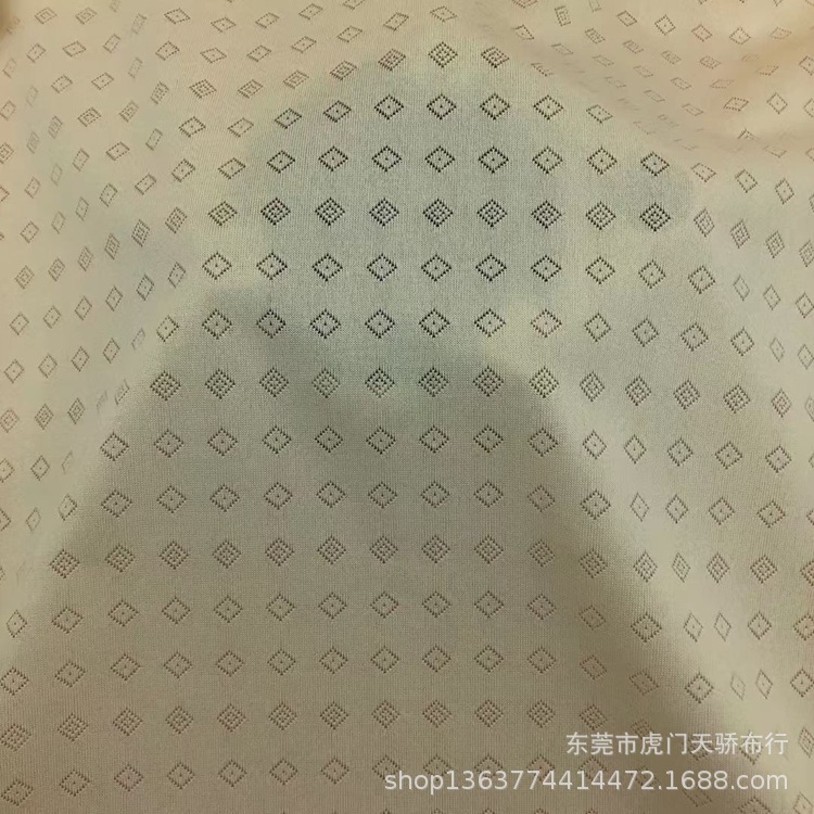 New knitted cotton-like Jersey carrying ball knitted jacquard cloth 160g small plaid polyester single-sided Jersey Jacquard