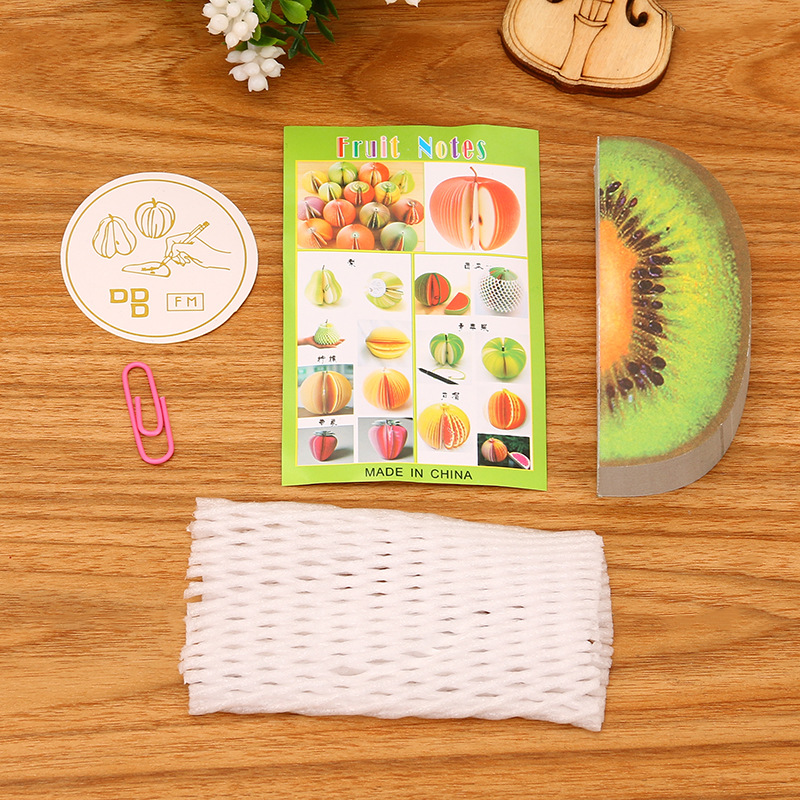 Picture of Large red apple note paper three-dimensional creative vegetable and fruit note paper cute special-shaped convenient message note pad