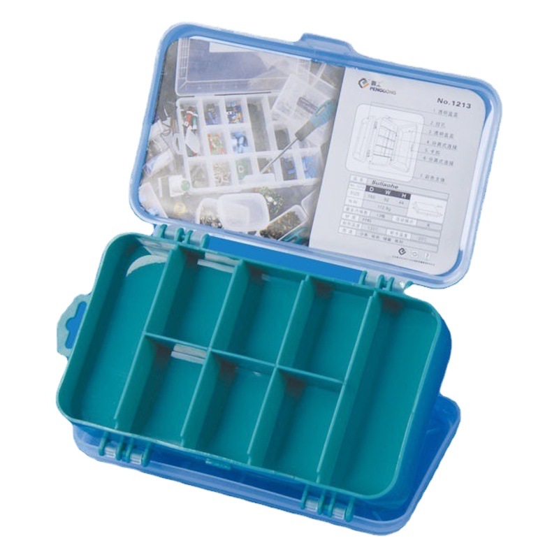 Penggong Double-Sided Plastic Storage Box Hardware Parts Accessories Storage Box High Transparency Pp Digital Double-Sided Component Box
