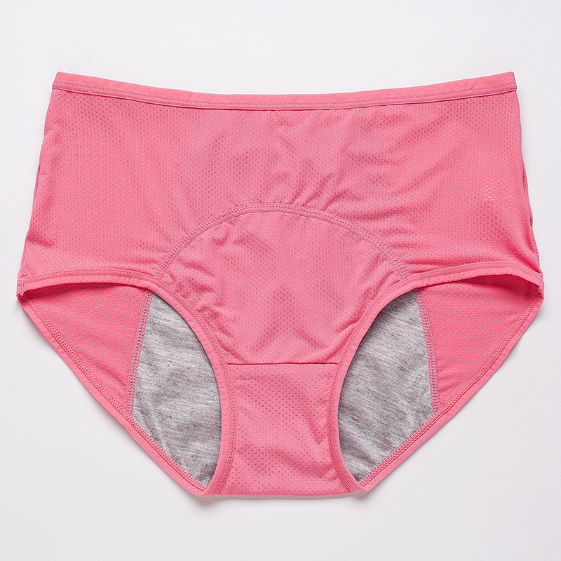 Picture of Foreign Trade Girls Menstrual Period Menstrual Period Leak-Proof Mid-High Waist Hole Aunt Sanitary Pants Large Size 100-150kg