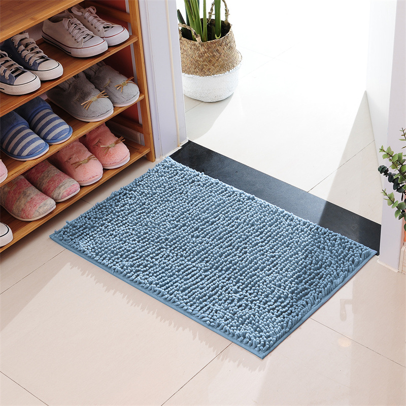 Picture of Floor Mats Wholesale Chenille Long Hair Floor Mats Bedroom Kitchen Living Room Carpet Bathroom Entrance Water-Absorbent Non-Slip Floor Mats