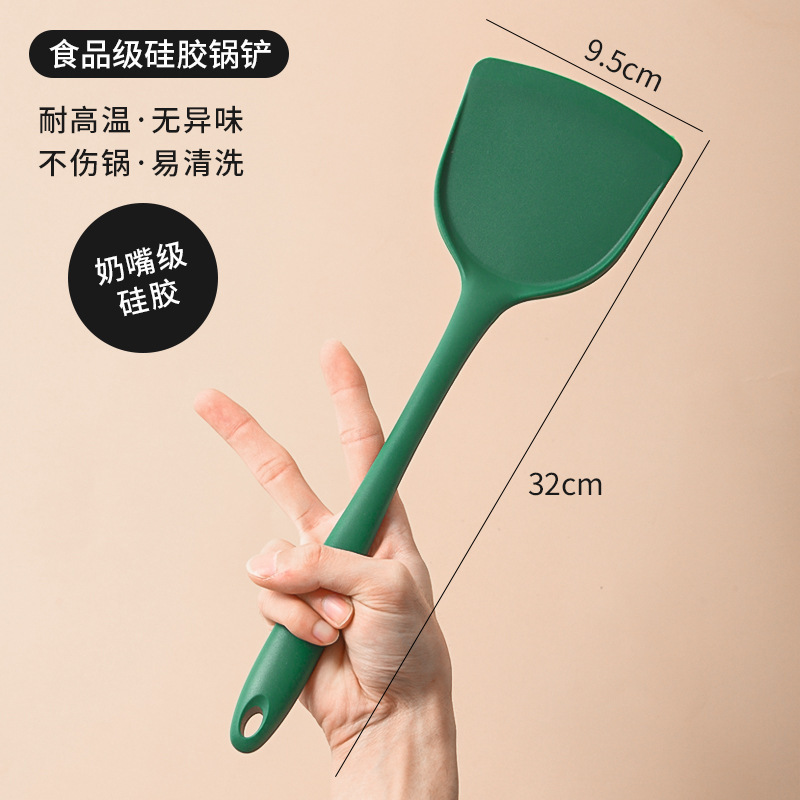 Picture of Wholesale household non-stick pan silicone chinese shovel high temperature resistant shovel spoon suit colander soup spoon suit kitchenware five-piece set