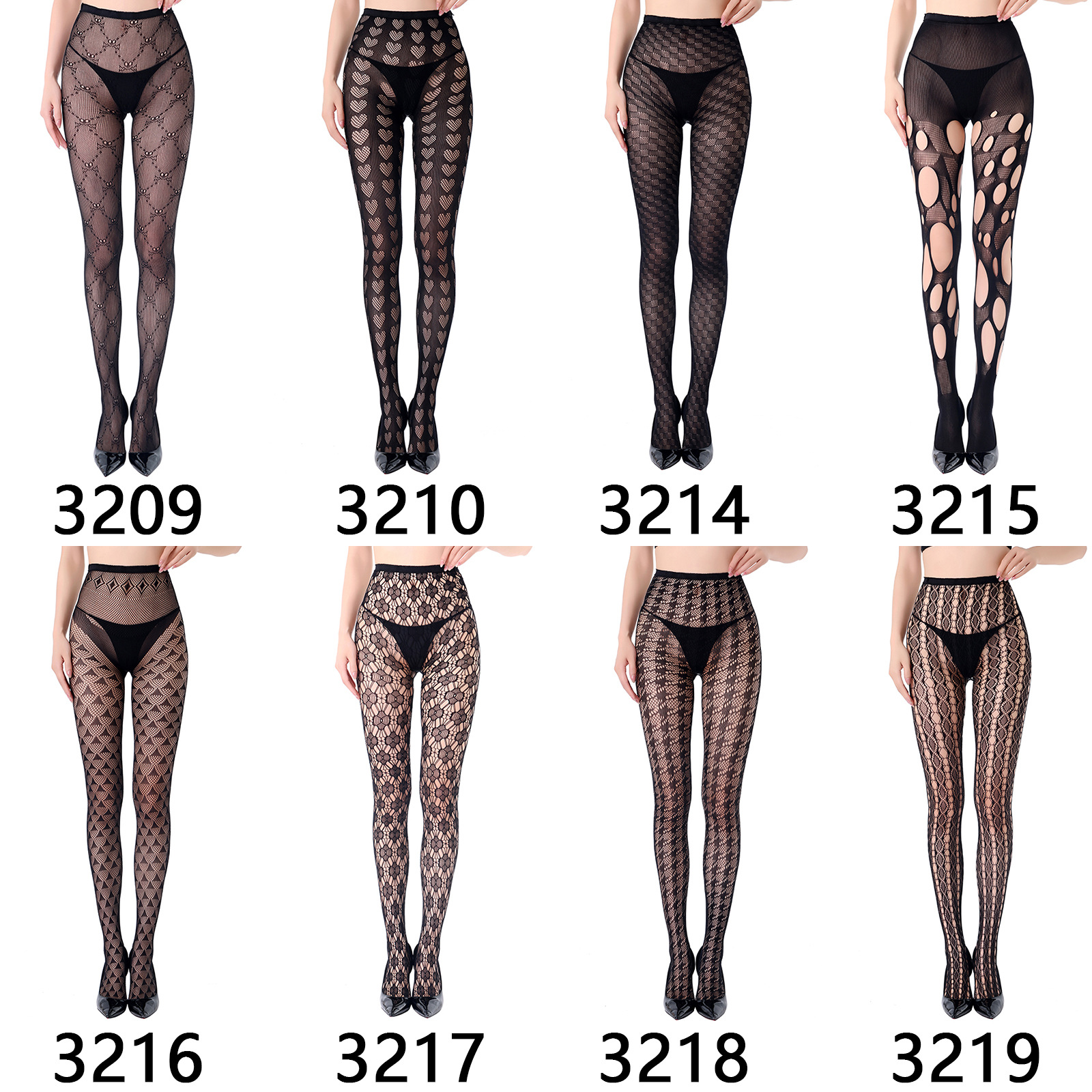 Sexy black stockings, foreign trade, cross-border, European and American style, jacquard, sexy see-through, retro pattern, thin one-piece base stockings, socks