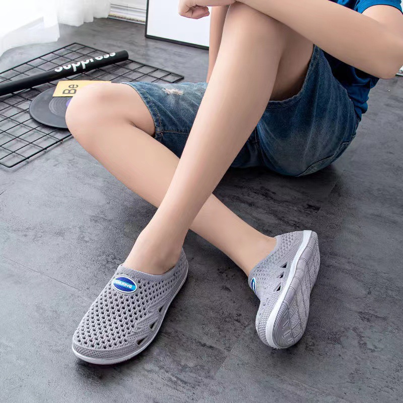 Picture of A generation of hair hole shoes men's soft bottom baotou sandals wear-resistant thick bottom work sandals breathable mesh shoes men