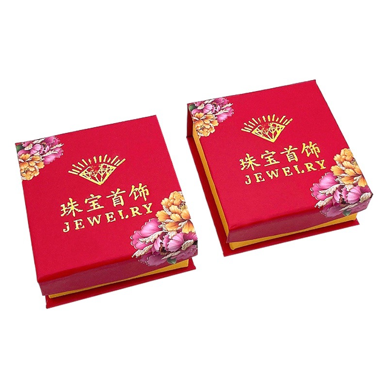 Color Printing Pendant Box Jewelry Packaging Box Pendant Box Printing Earrings Carton Jewelry Jade Storage Earring Box