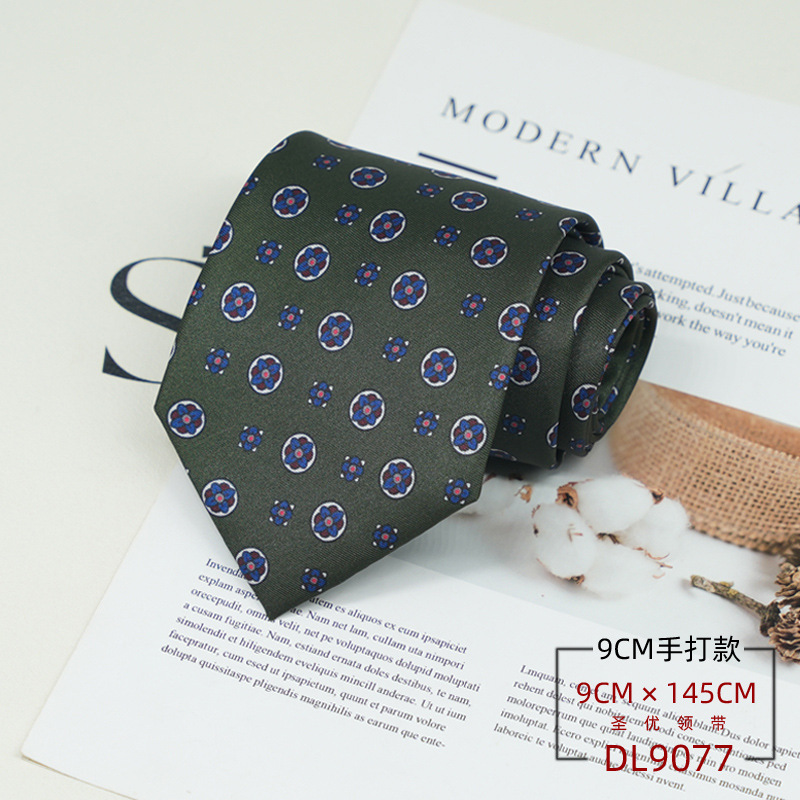Picture of Dress tie men's Korean British style gentleman retro pattern 9CM hand-made student work business professional wear