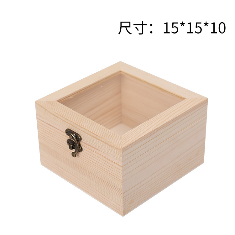 Picture of Accompanying Gift Wooden Box Simple Pine Gift Packaging Box Candy Box Immortal Flower and Wood Box Wooden Jewelry Storage Box