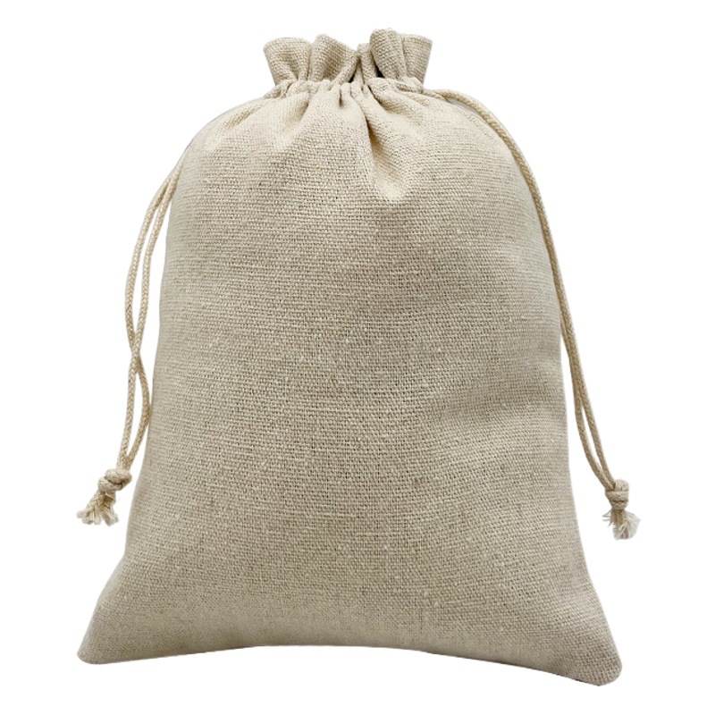 Factory Ready-Made Cotton Drawstring Bags, Dust-Proof Storage Bags, Drawstring Cotton Canvas Packaging Bags, Cosmetic Cotton Bags