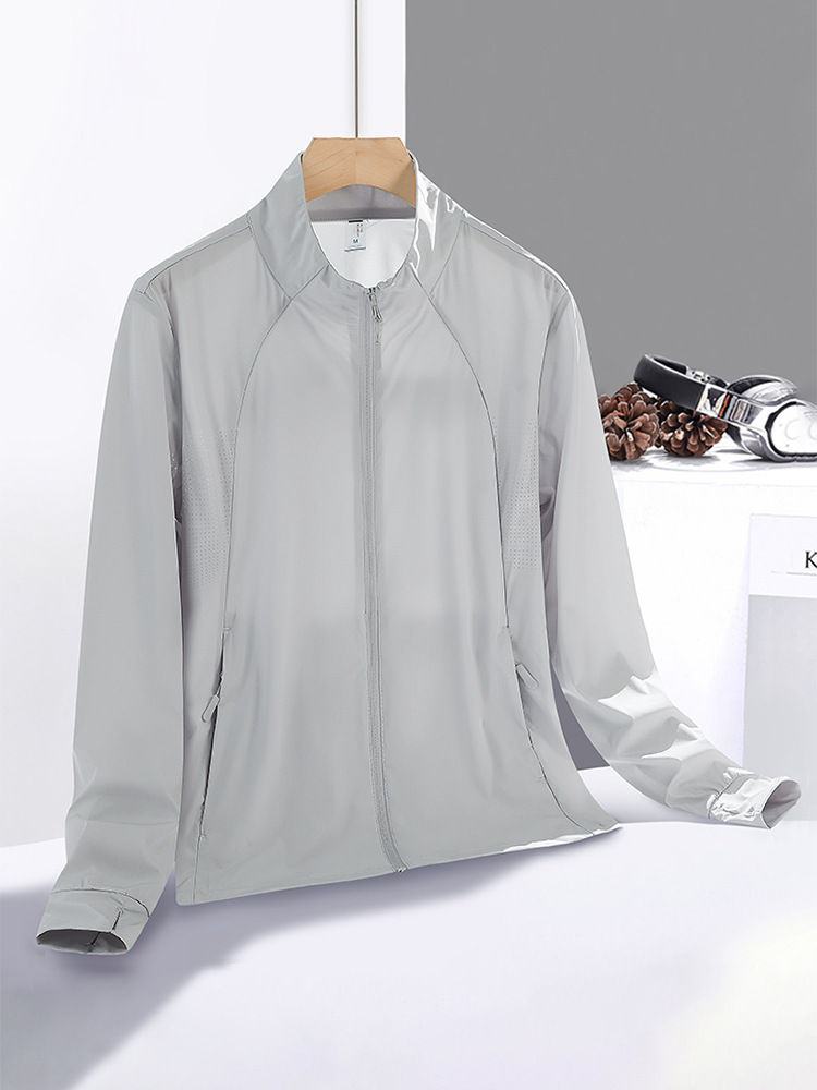 Summer Ice Silk Outdoor Sun Protection Clothing Women's UPF50 UV Protection Thin Cool Breathable Lightweight Sun Protection Clothing Men's Trendy