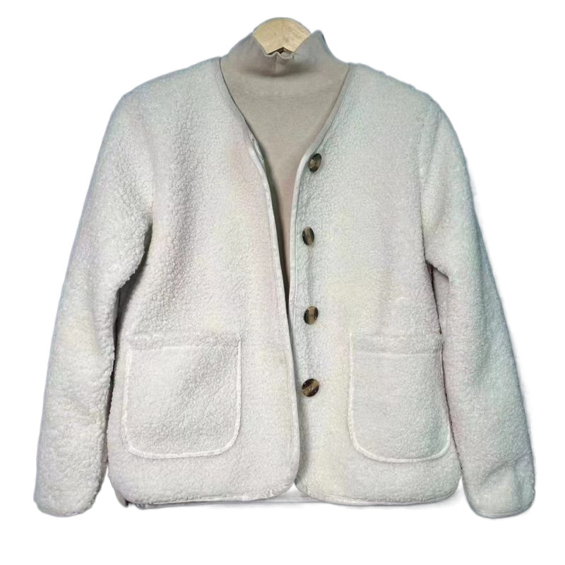 Picture of Cross-border round neck lamb wool coat women 2024 new autumn new Korean version of loose little lamb trend