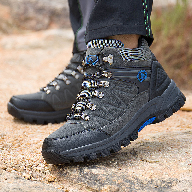 Cross-border New Fashion plus size Waterproof sneaker High-top Hiking Casual sneaker Outdoor Mountaineering Men's Shoes