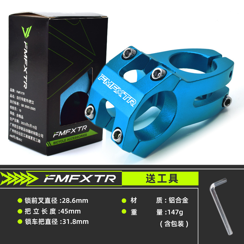 Picture of Bicycle Stem Faucet Handlebar Accessories Road Bike Short Stem Cycling Mountain Bike Cut Out Riser 31.8 Stem