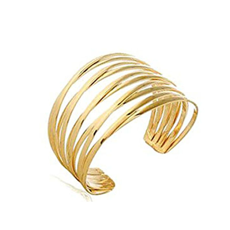Picture of Cross-border Hot Selling European and American Kwa Hollow Metal Pattern Iron Open Bracelet Personalized Wire Punk Bracelet Set