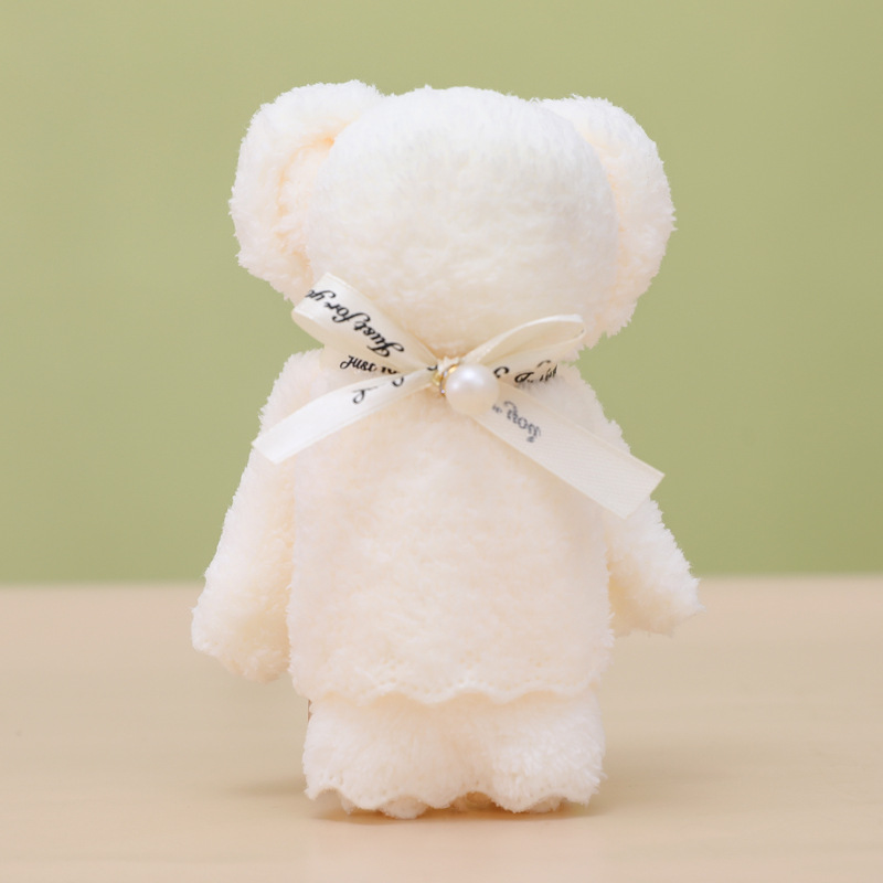 Picture of Coral fleece pineapple Pearl bear towel gift small gift 30*30 opening gift welfare gift