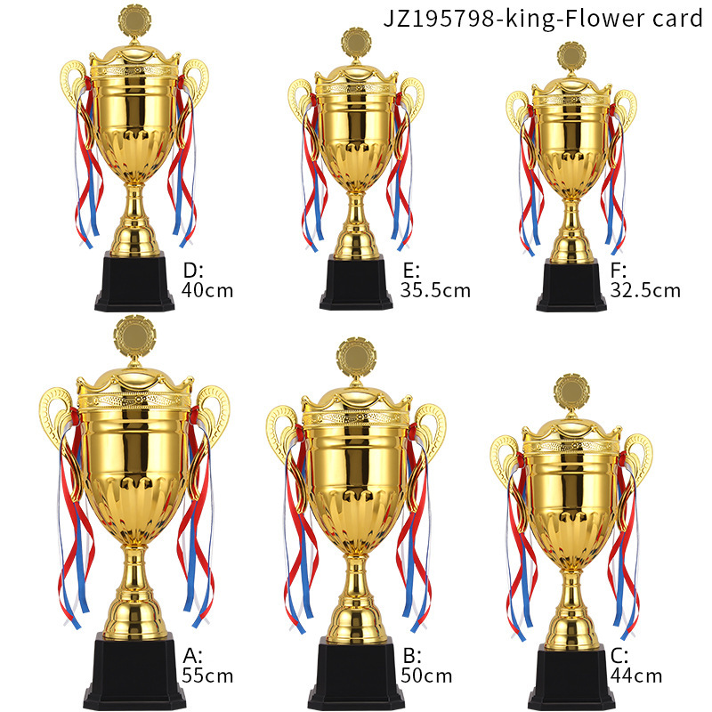 Picture of Universal metal crown trophy Sports Basketball football crown trophy binaural Gold Cup with lid logo can be added