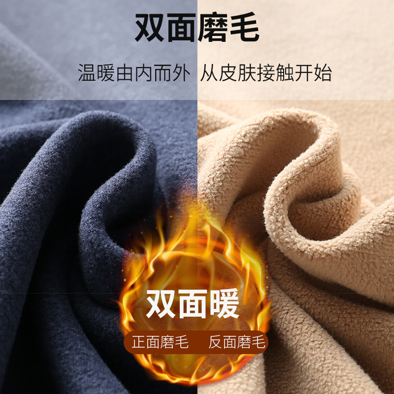 Picture of New plus velvet padded New de Velvet thermal underwear set Lamb velvet set men's and women's autumn clothes autumn pants underwear wholesale