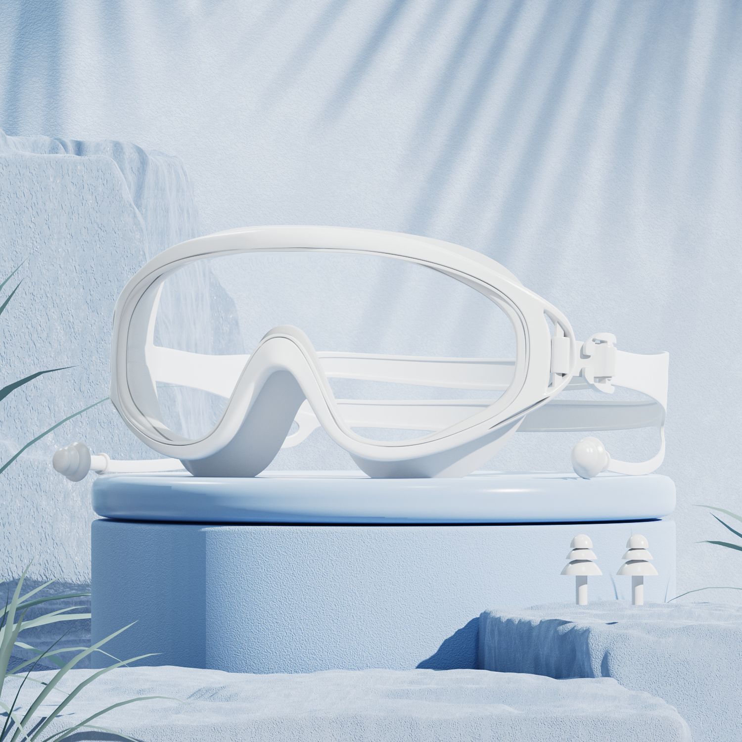 Picture of You Swimming Goggles Waterproof Anti-fog Swimming Glasses Myopia Swimming Goggles Men's Children's Large Frame Diving Swimming Cap Set Equipment