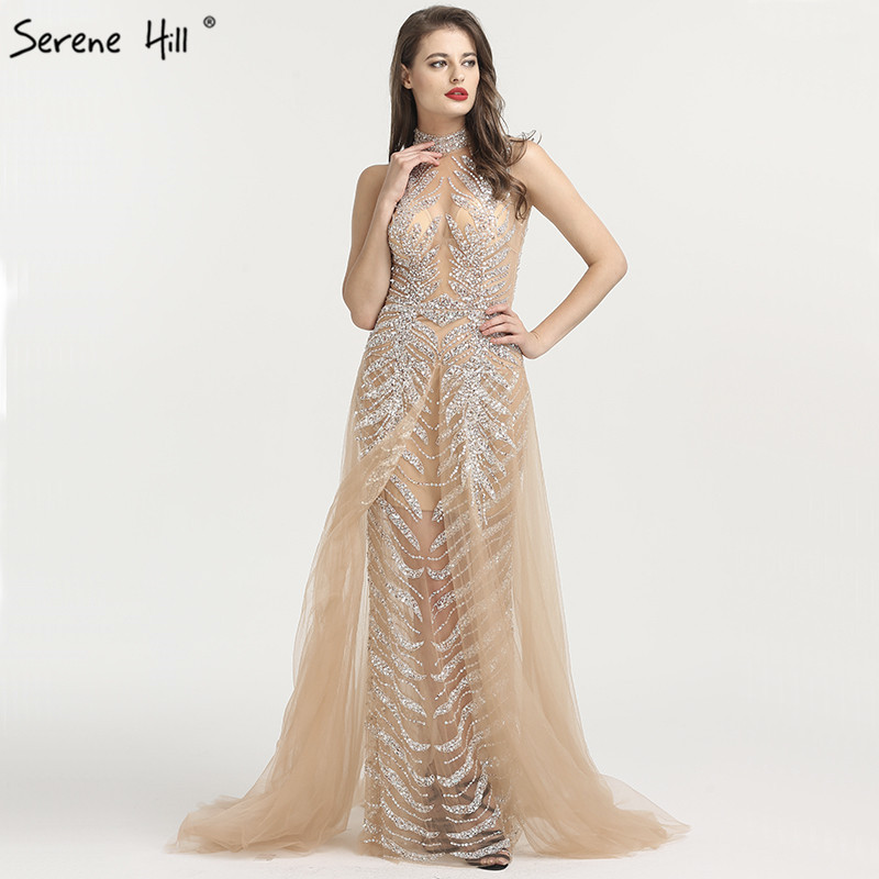 Banquet Dress Women's Sleeveless Diamond Decoration Slim-fit Slimming Fishtail Luxury Annual Meeting Host Model Catwalk Dress LA6564