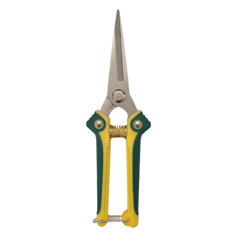 Cross-border 7-inch rubber and plastic gardening pruning fruit and vegetable picking scissors picking fruit sparse fruit grape scissors fruit branch scissors