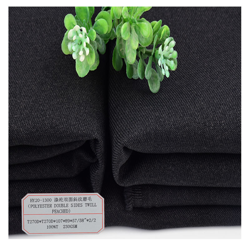 Twill Polyester Fabric, Polyester Double-Sided Brushed Autumn and Winter Casual Pants and Pants Fashion Fabric