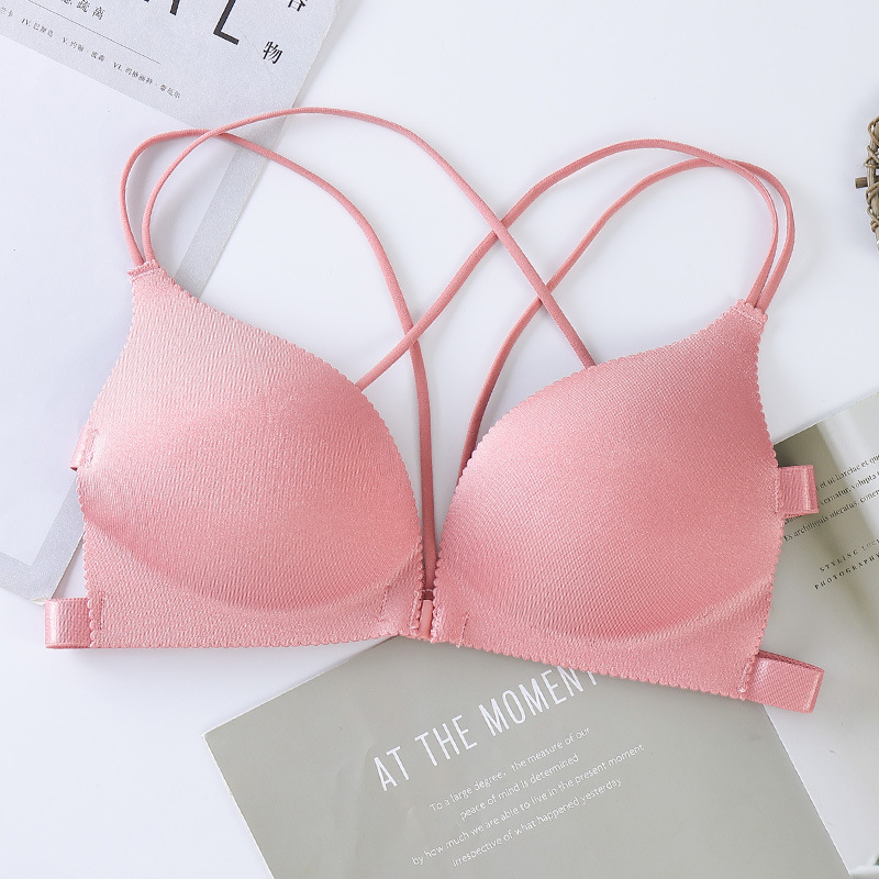Picture of Beautiful Back 3D Front Button Wrapped Chest Intimates Girl Student Suspender Tube Top Sports Sexy Wire-Free Bra Vest Intimates