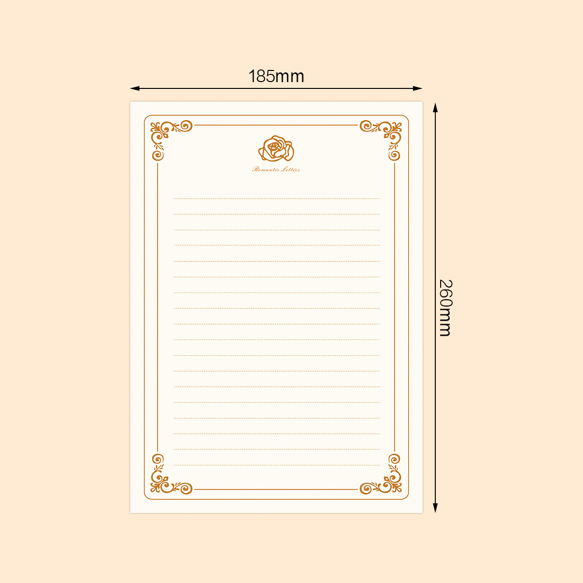 Picture of A4 Letter Paper Simple Student Creative Cartoon Pattern Cute Color Handwritten Love Letter Letter Paper Copy Photocopy Paper Printing
