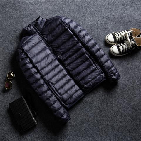 Picture of Light Feather Cotton-padded Jacket Short Autumn and Winter 2021 New Style plus size Men's Hooded Cold-proof Warm Jacket with Vertical Collar