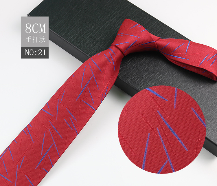 Picture of Men's Tie Business Shirt Stripesd Security Professional Formal Wear Wholesale Plus Logo Manufacturer 8cm Hand-Made