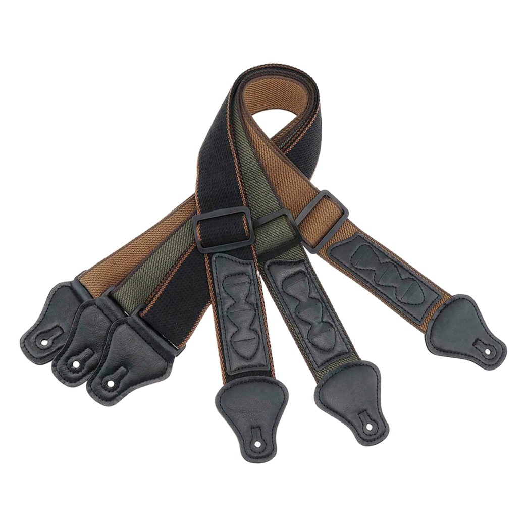 Folk guitar electric guitar bass cotton strap with piano headband +5 picks +2 rubber strap buckle