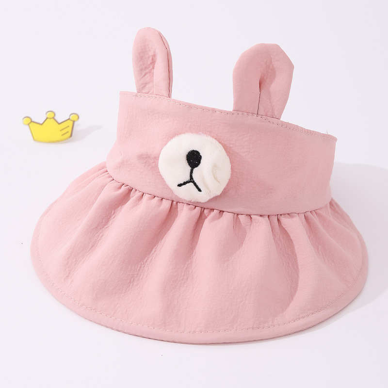 Picture of Baby Sunscreen Hat Summer Thin Children's Sun Hat Cute Bear Ears Baby Female Hat Sun Hat Empty Top