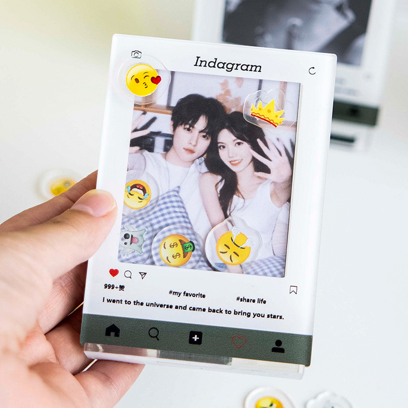 Picture of INS Creative Acrylic 3-inch Stand-up Photo Frame diy Album Card Display Stand Photo Rocking Music Frame