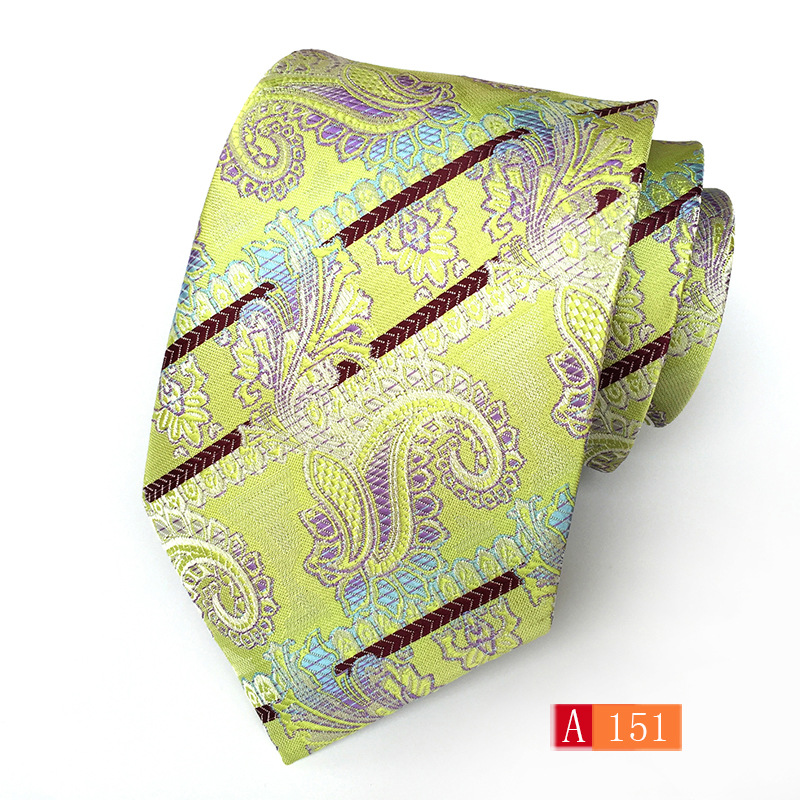 Picture of Source manufacturers polyester jacquard material men's tie big flower spike fashion tie in stock wholesale