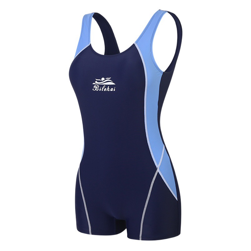 one-piece swimsuit women's sports 2023 new student conservative professional training boxer hot spring swimsuit wholesale
