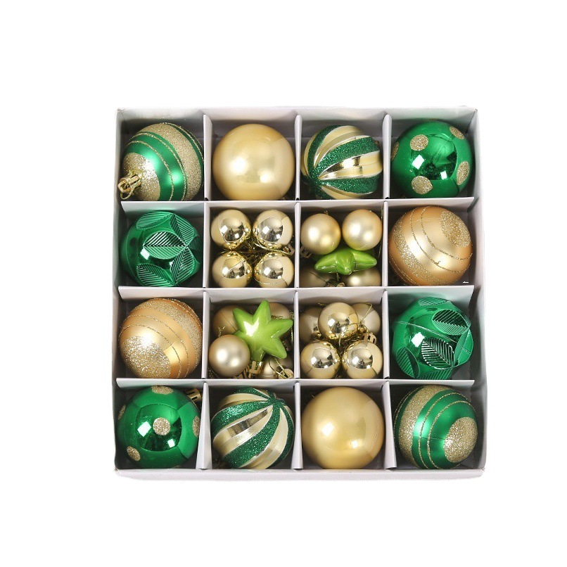 in stock supply Christmas gifts 6cm painted boxed Christmas ball suit Christmas tree decorations plastic ball hanging