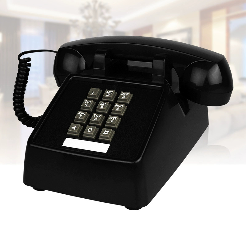 Picture of Metal Ringtone Antique Telephone Mechanical Bell Button Classic Retro Landline Bit American Classical Fixed Line