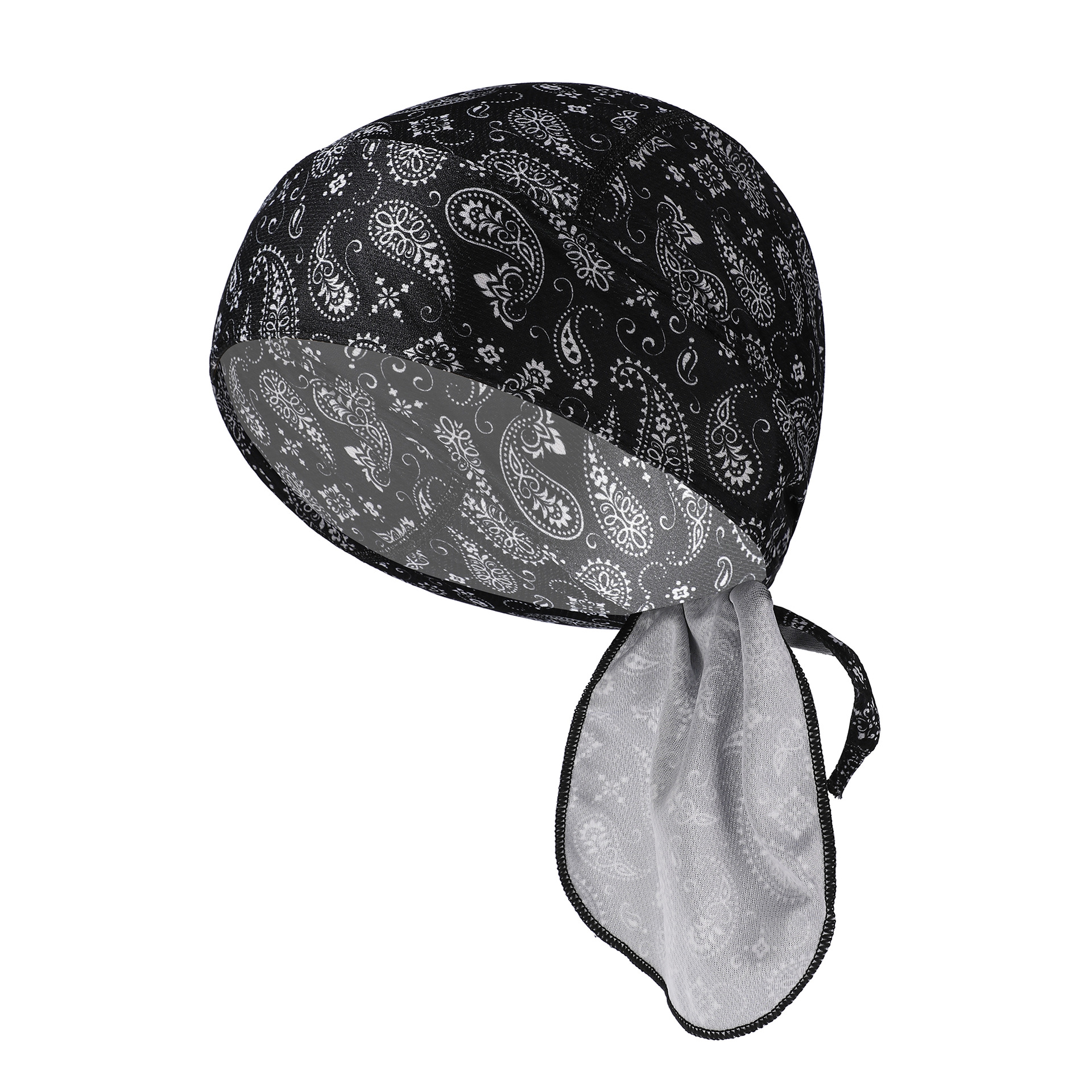 Printed Turban Outdoor Riding Hat Breathable Quick-drying Pirate Hat Motorcycle Tape Hat Men's Summer Sunscreen Thin