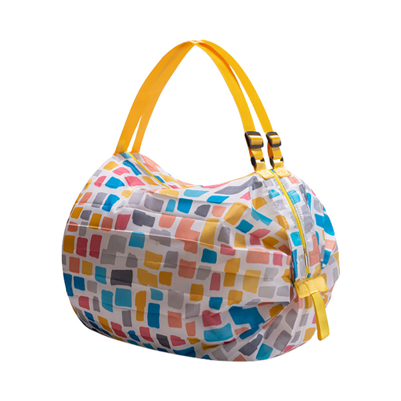 Picture of Foldable shopping bag travel shoulder portable thick large grocery shopping bag supermarket green shopping bag wholesale