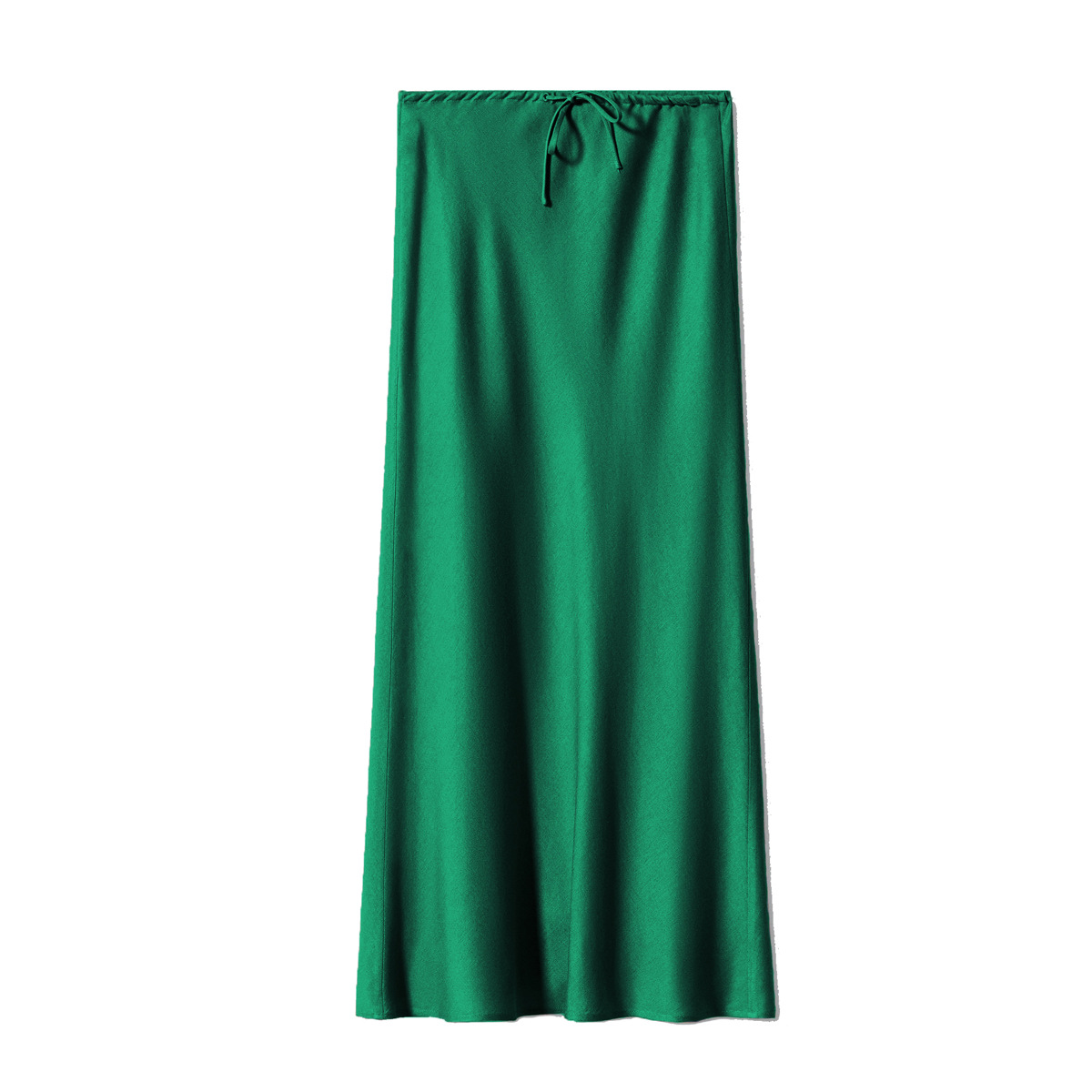 Picture of 2024 Amazon high quality satin long skirt high waist drawstring lace-up solid color skirt female cross-border women's clothing in stock
