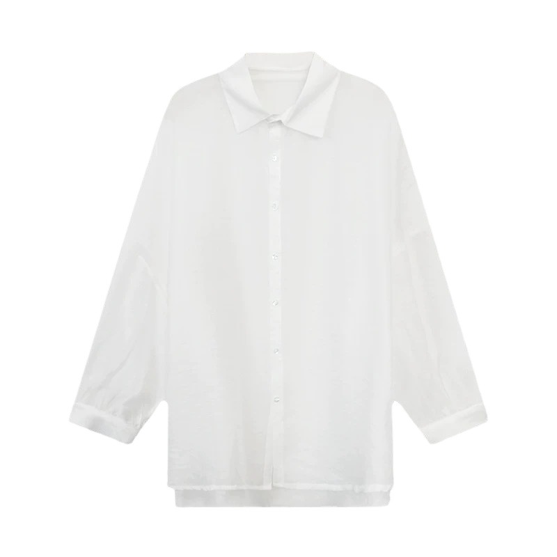 Picture of Sun Protection Clothing Women's Top Cardigan Thin Outer Shawl with Skirt 2025 Spring New Fairy Chiffon Shirt